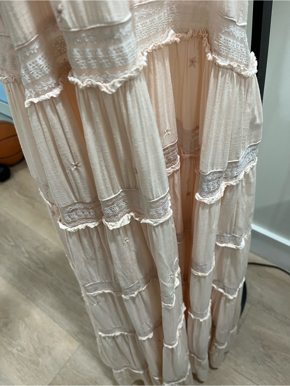 Free People Soft Blush Tie-Shoulder V-Neck Maxi Dress - Picture 5 of 16